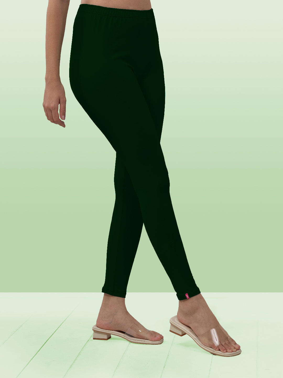 Green Ankle Length Leggings