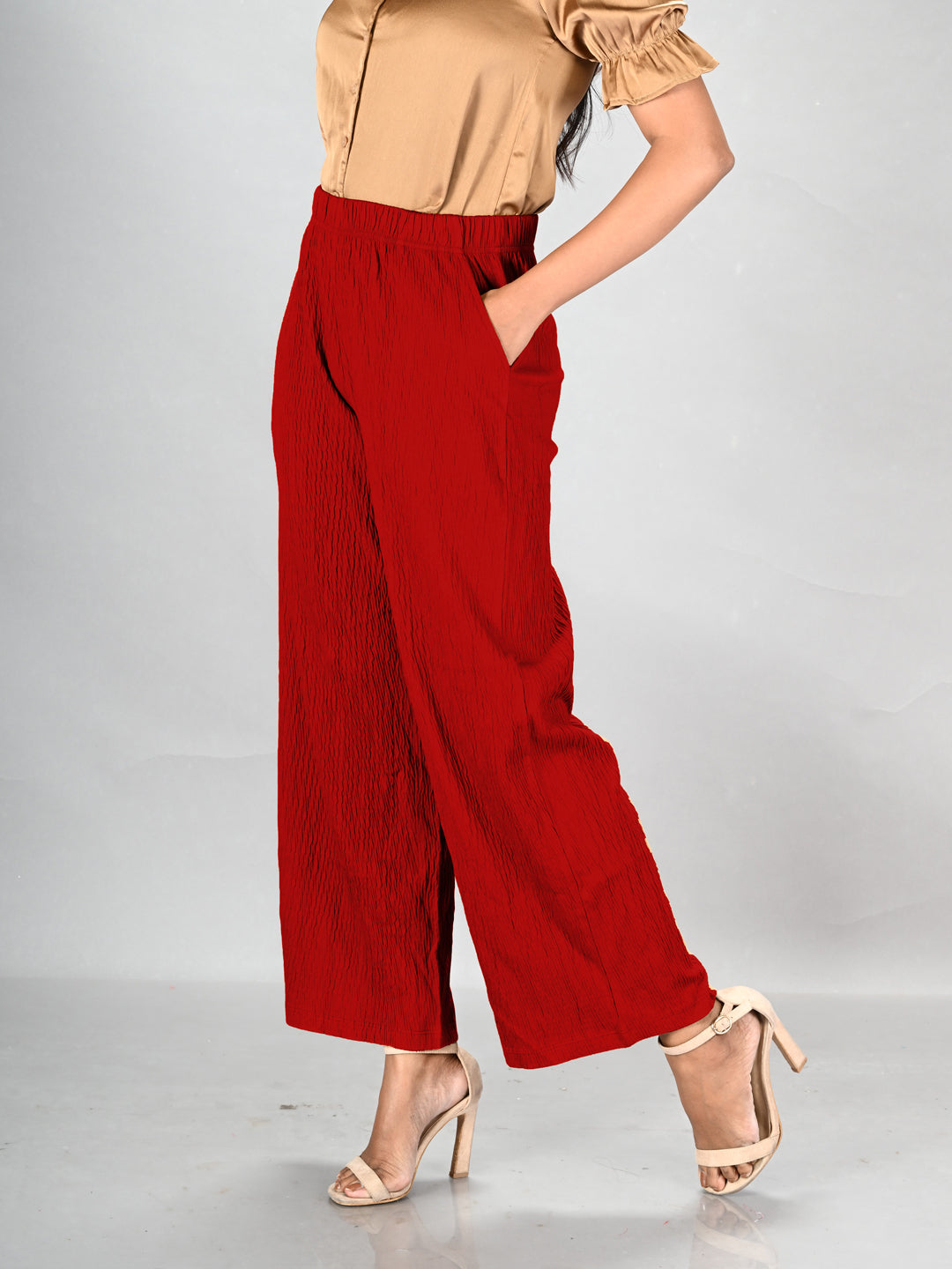 Red Crushed Pant #341