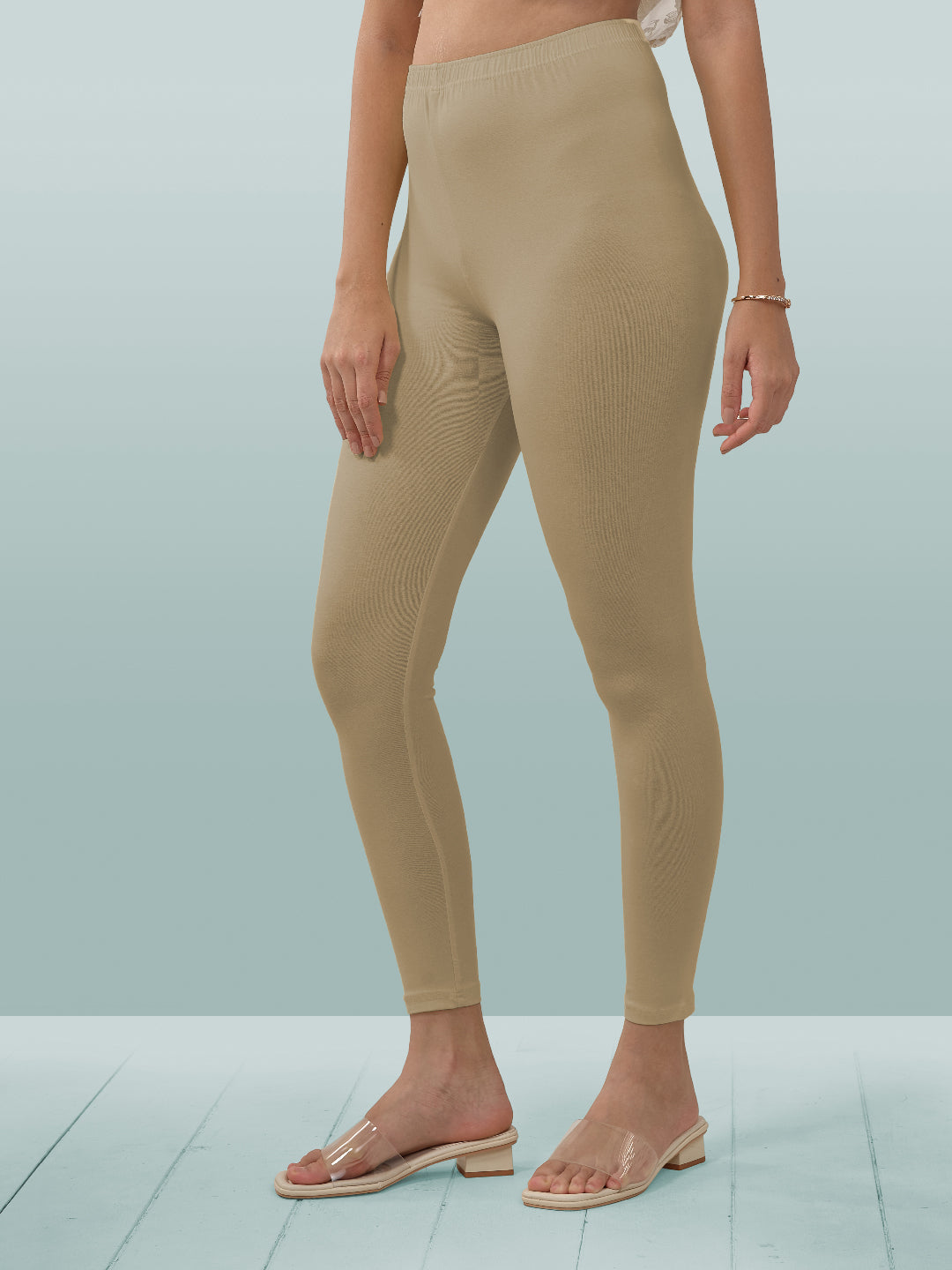 Brown Ankle Length Leggings