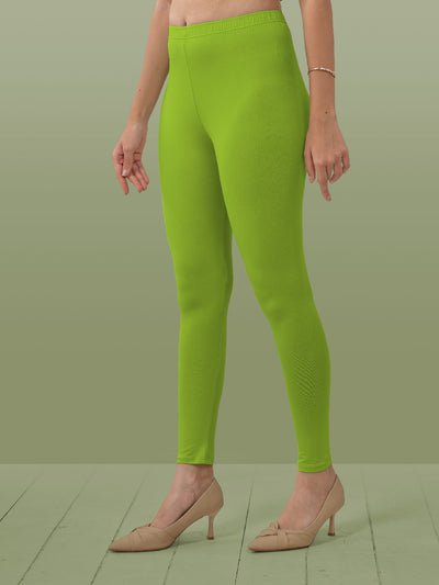 Green Ankle Length Leggings