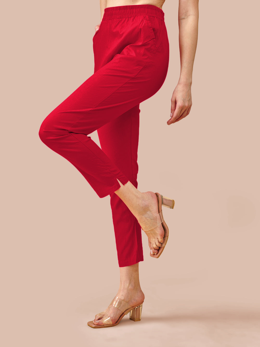 Red Cotton Pant