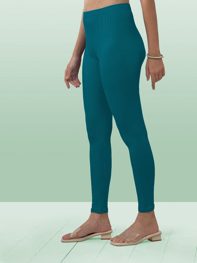 Blue Green Ankle Length Leggings