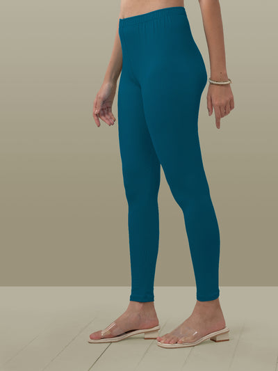 Blue Ankle Length Leggings