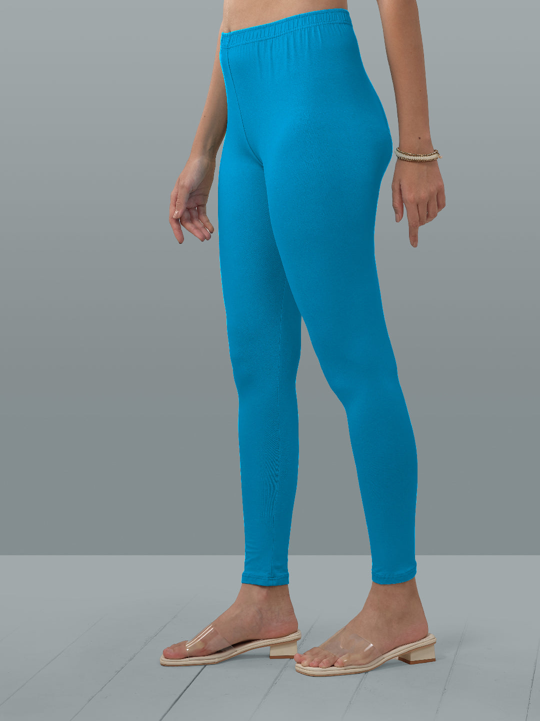 Blue Green Ankle Length Leggings