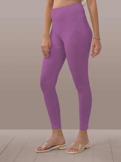 Purple Ankle Length Leggings