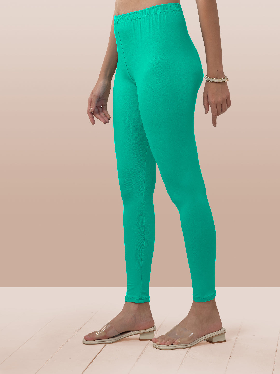 Green Ankle Length Leggings