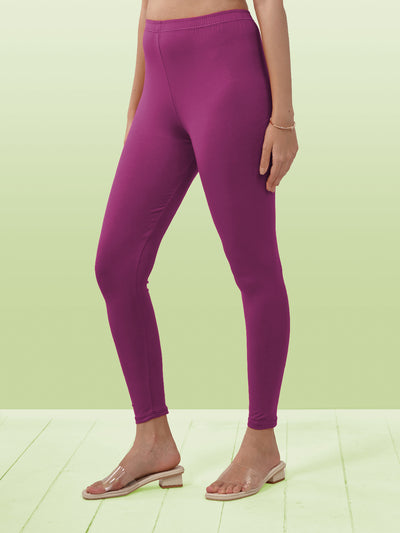 Purple Ankle Length Leggings