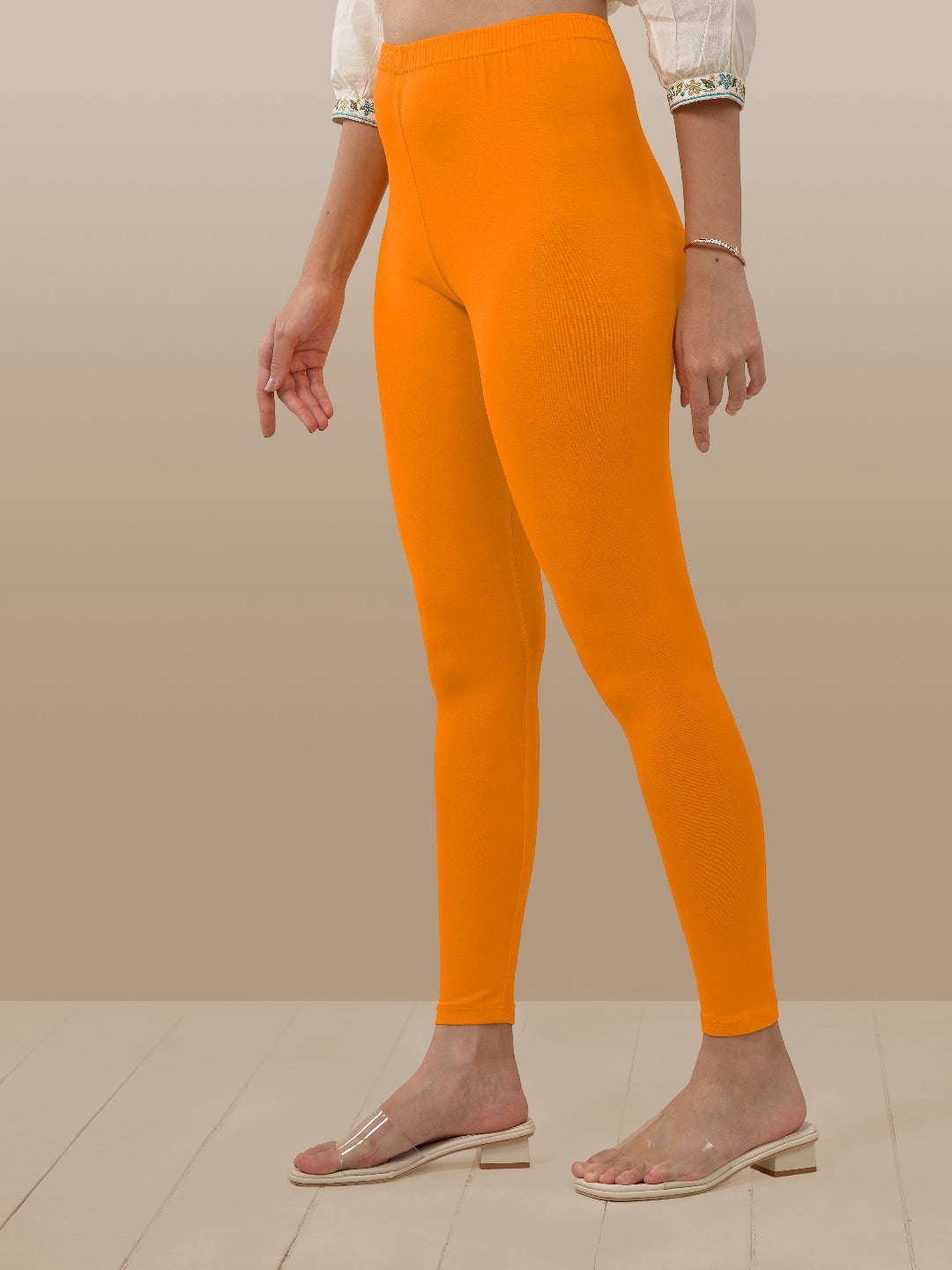 Yellow Ankle Length Leggings