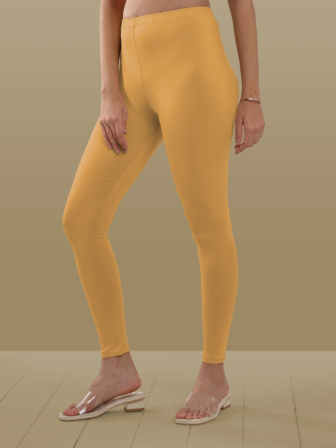 Yellow Ankle Length Leggings