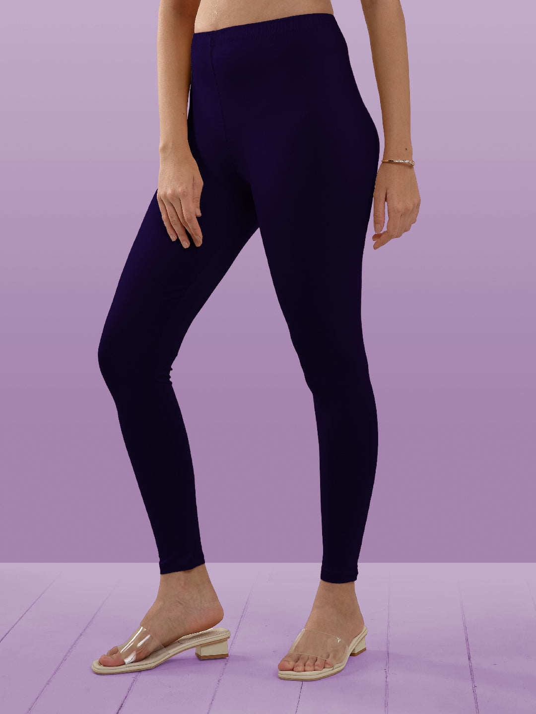 Purple Ankle Length Leggings