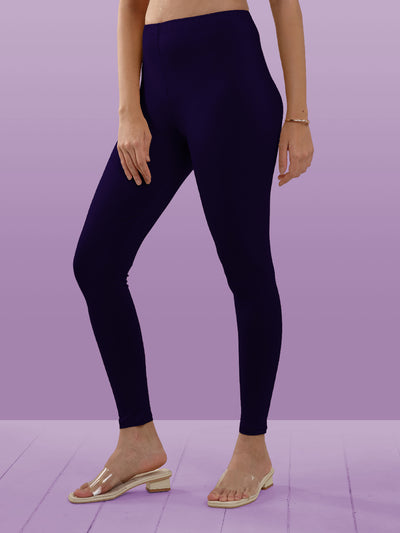 Purple Ankle Length Leggings