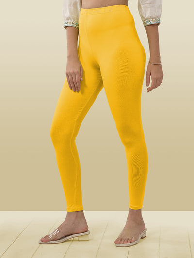 Yellow Ankle Length Leggings