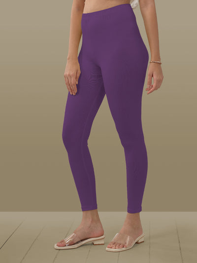 Purple Ankle Length Leggings