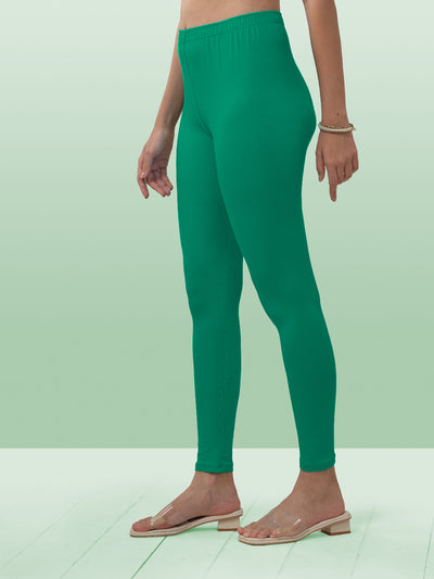 Green Ankle Length Leggings