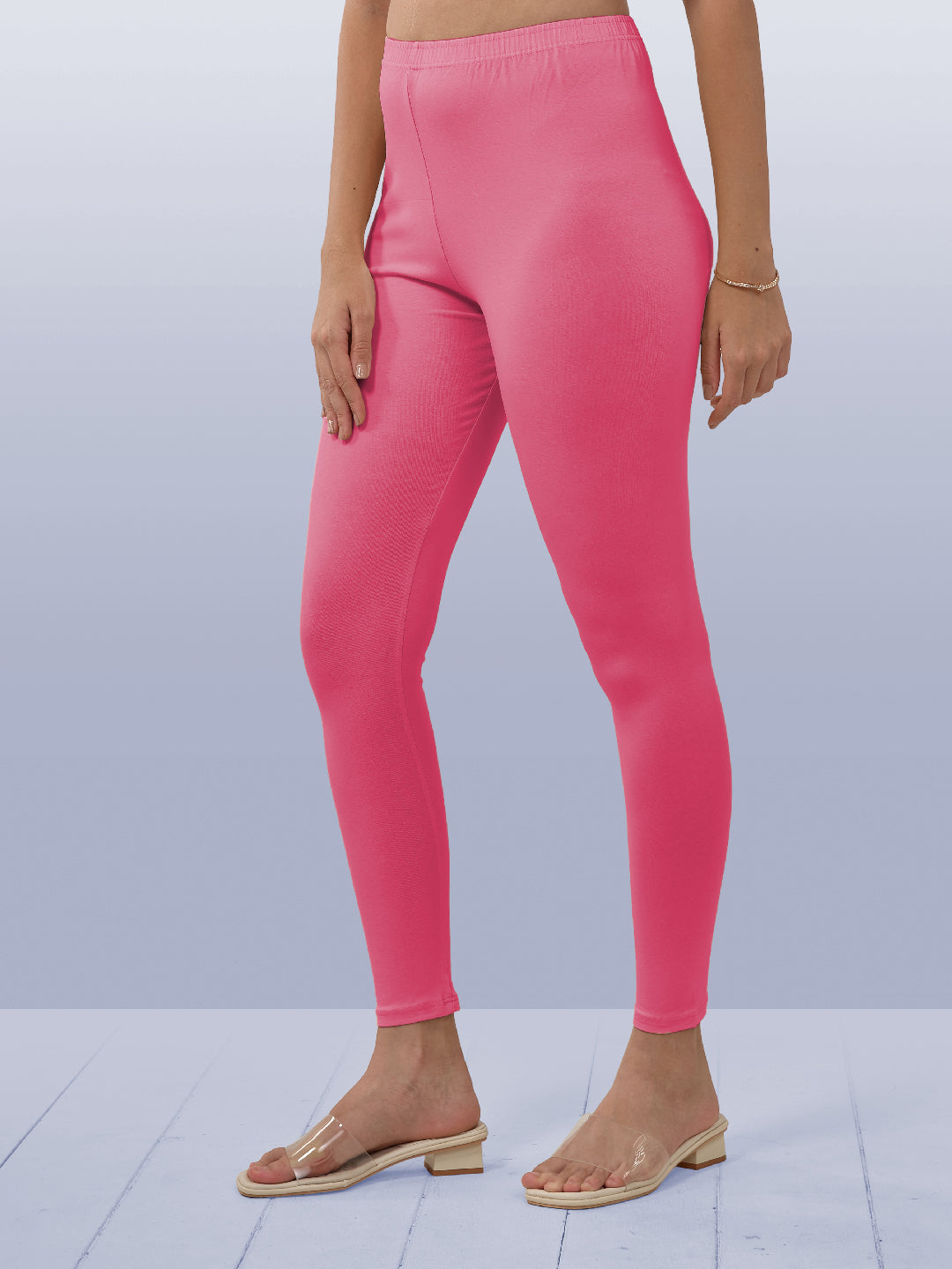 Pink Ankle Length Leggings