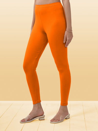 Orange Ankle Length Leggings