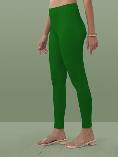 Green Ankle Length Leggings