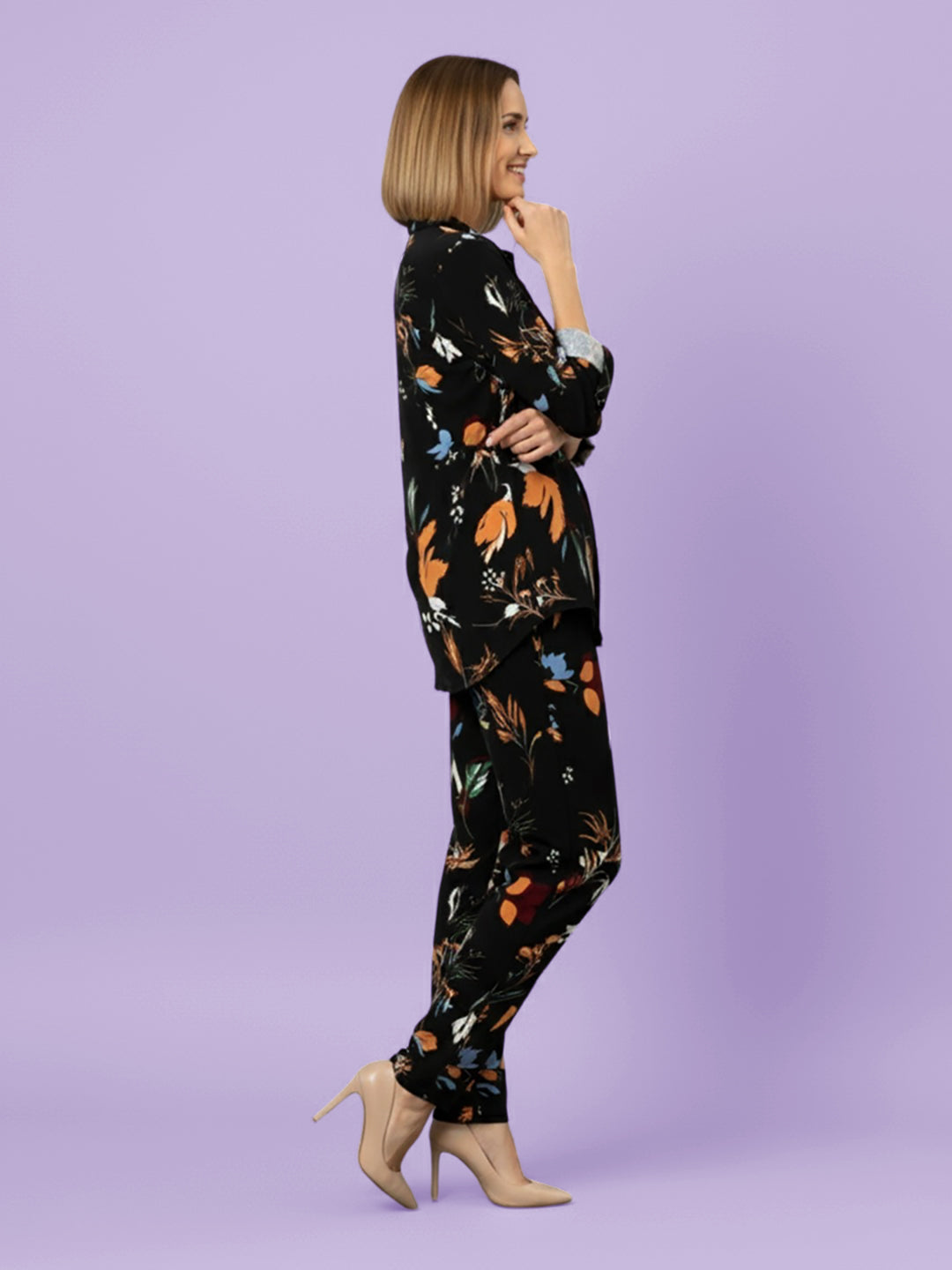 Lyra Women's Printed Premium Rayon B4 PR4 Co-ord Set