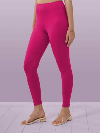 Pink Ankle Length Leggings