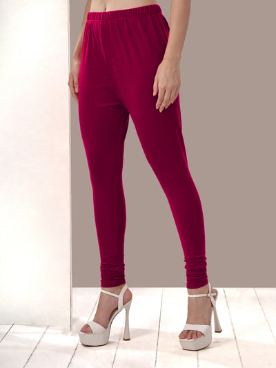 Dark Pink Winter Leggings