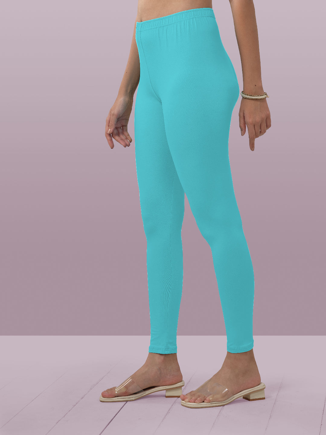 Blue Ankle Length Leggings