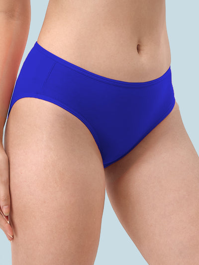 Solid Inner Elastic 4 Way Strech Hipster Assorted Color Panty #222