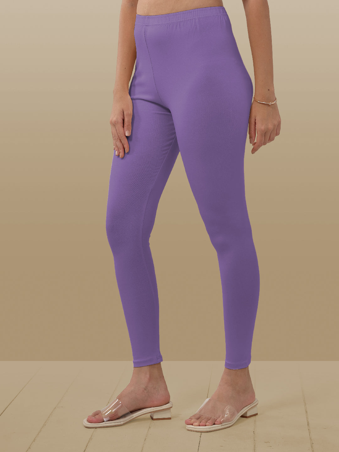 Purple Ankle Length Leggings