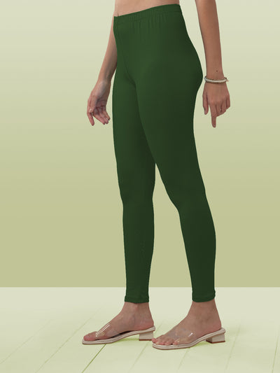 Green Ankle Length Leggings