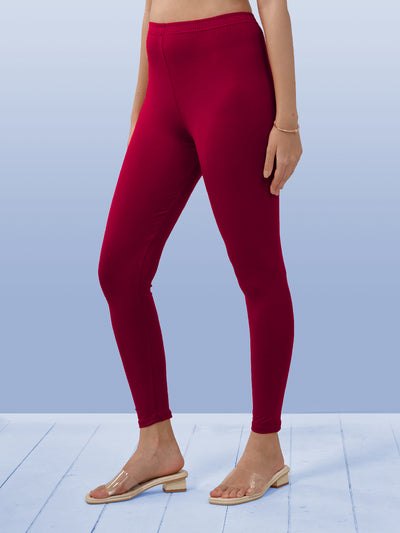 Dark Pink Ankle Length Leggings