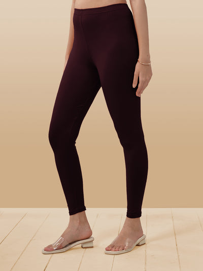 Maroon Ankle Length Leggings