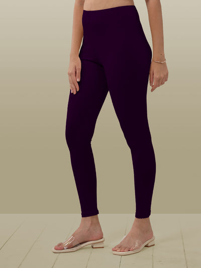 Purple Ankle Length Leggings