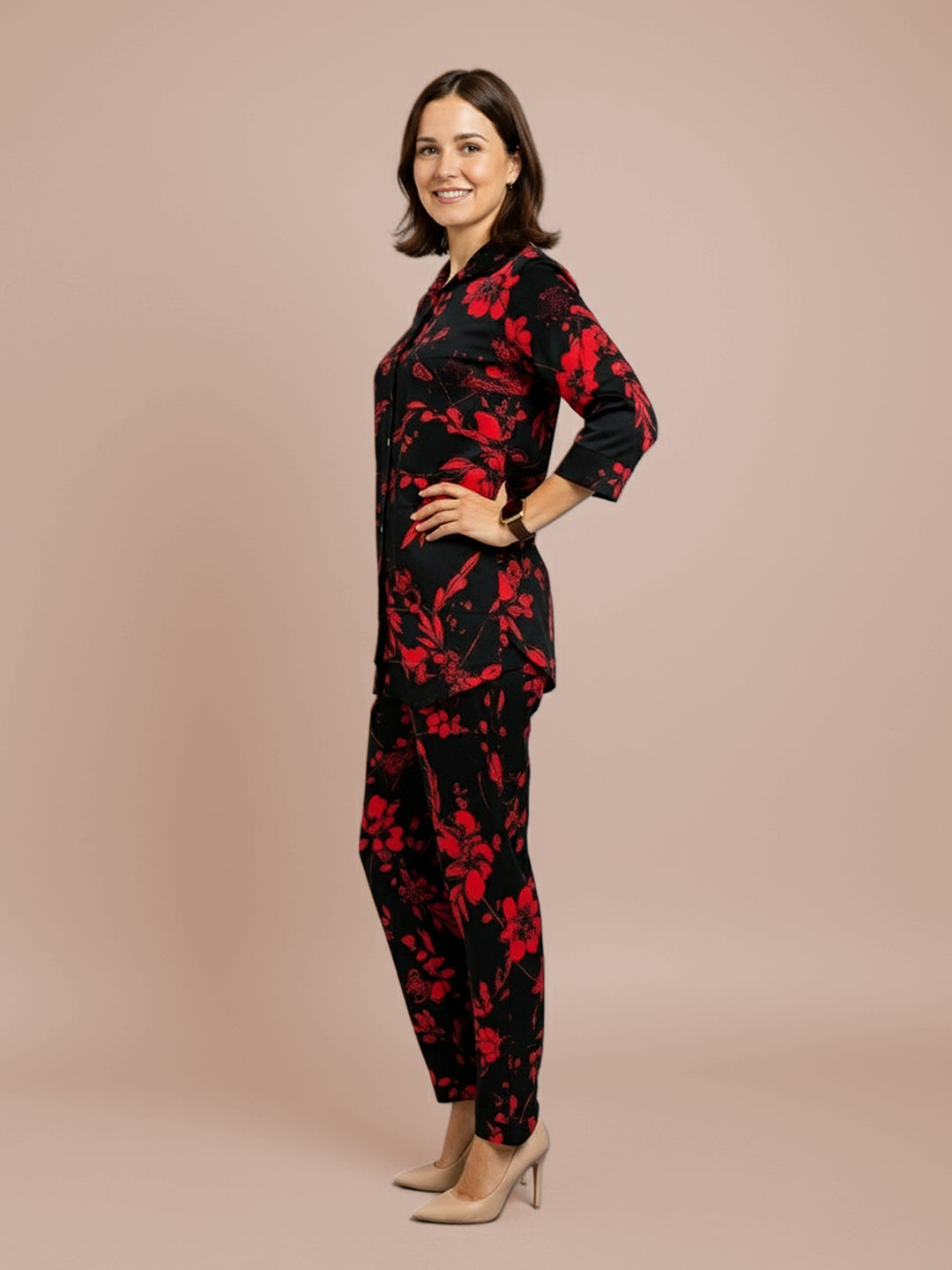 Lyra Women's Printed Premium Rayon B3 PR5 Co-ord Set