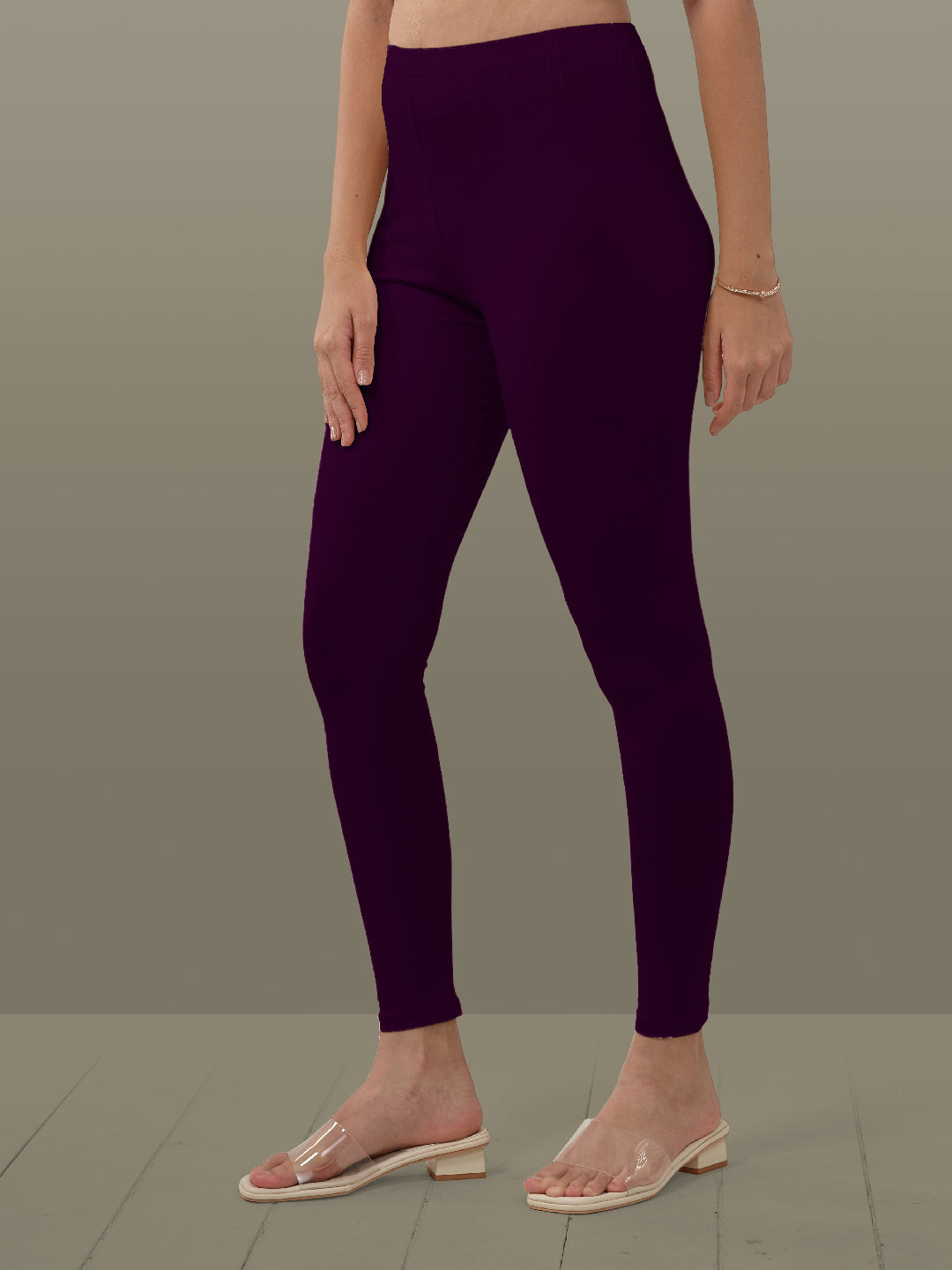 Purple Ankle Length Leggings