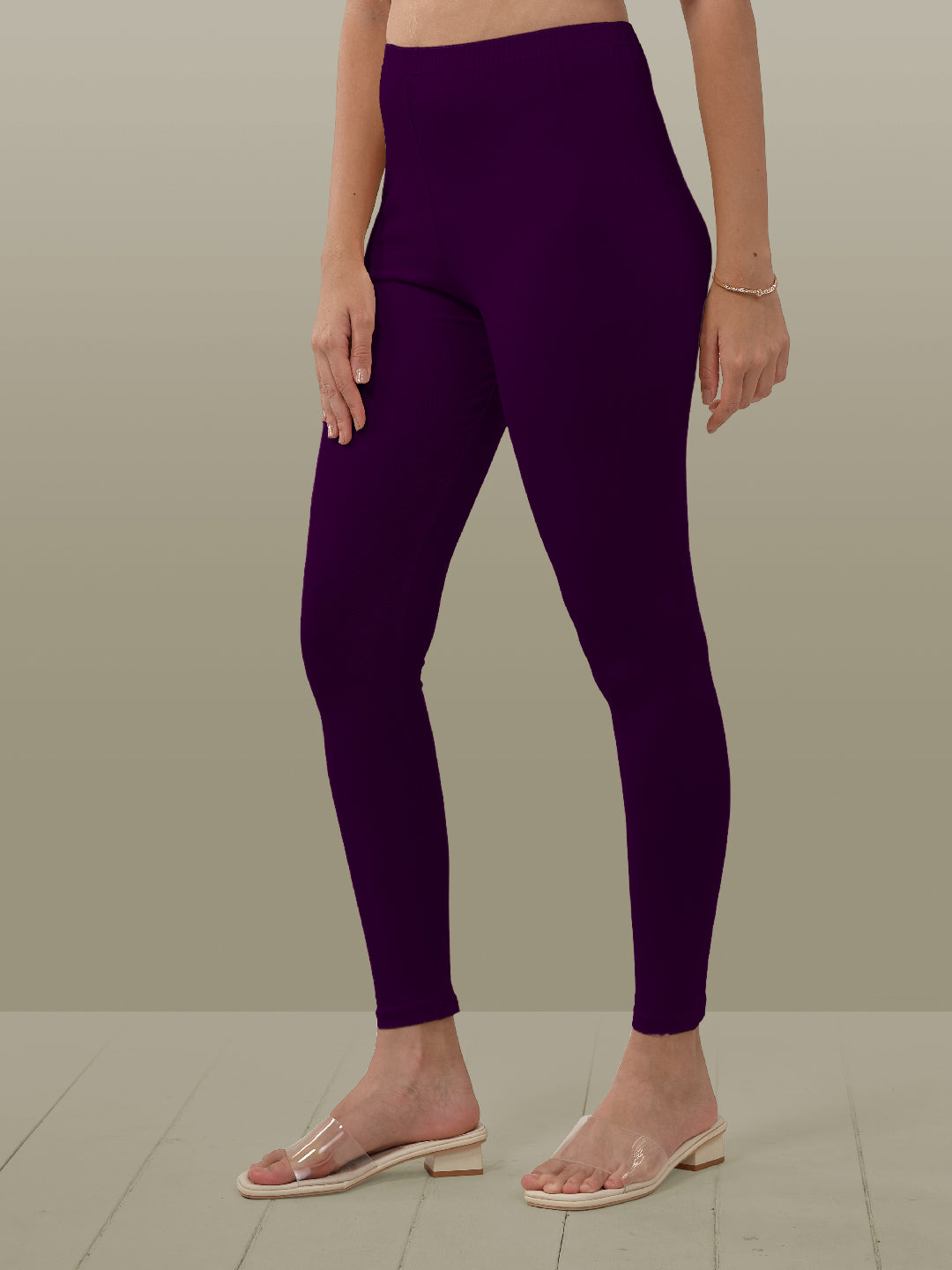 Purple Ankle Length Leggings