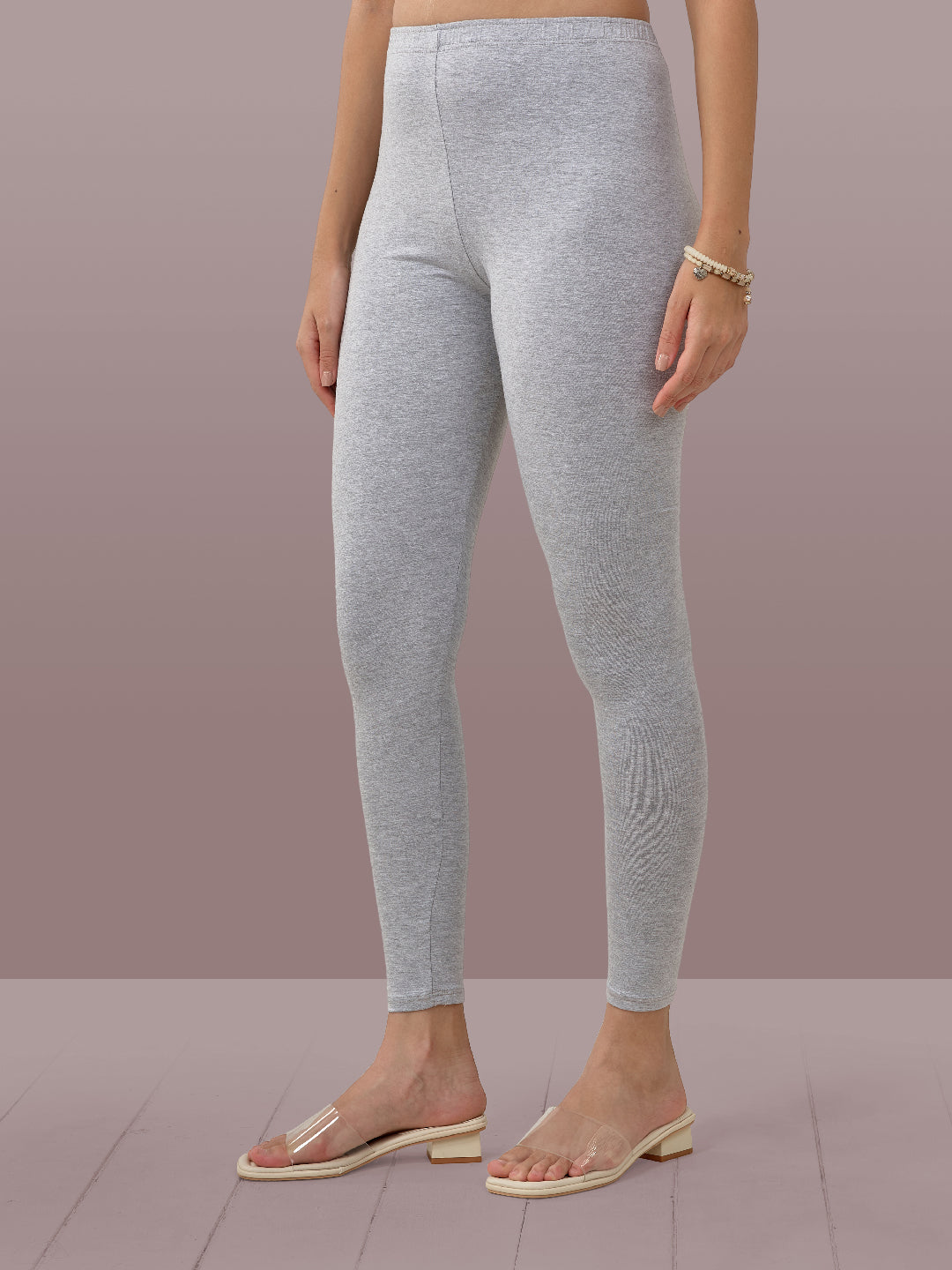 Grey Ankle Length Leggings