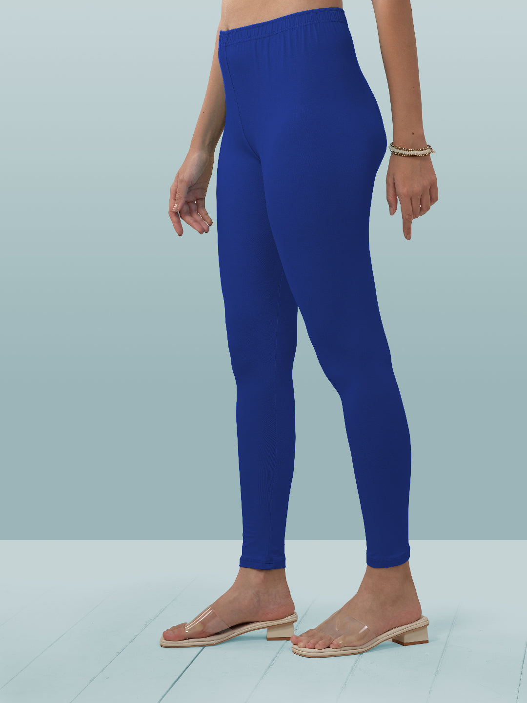 Blue Ankle Length Leggings