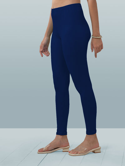 Blue Ankle Length Leggings