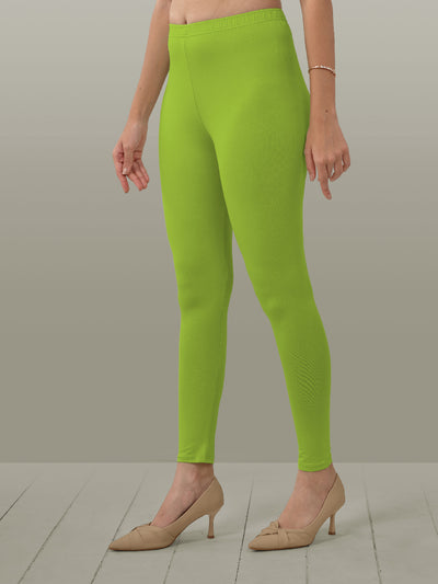 Green Ankle Length Leggings