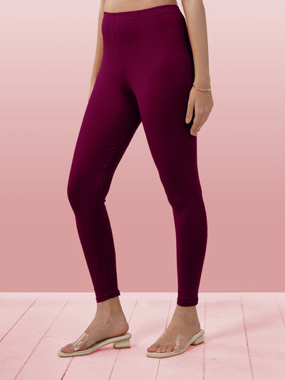 Purple Ankle Length Leggings