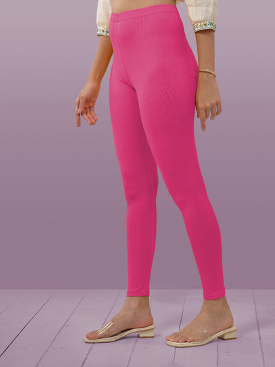 Dark Pink Ankle Length Leggings