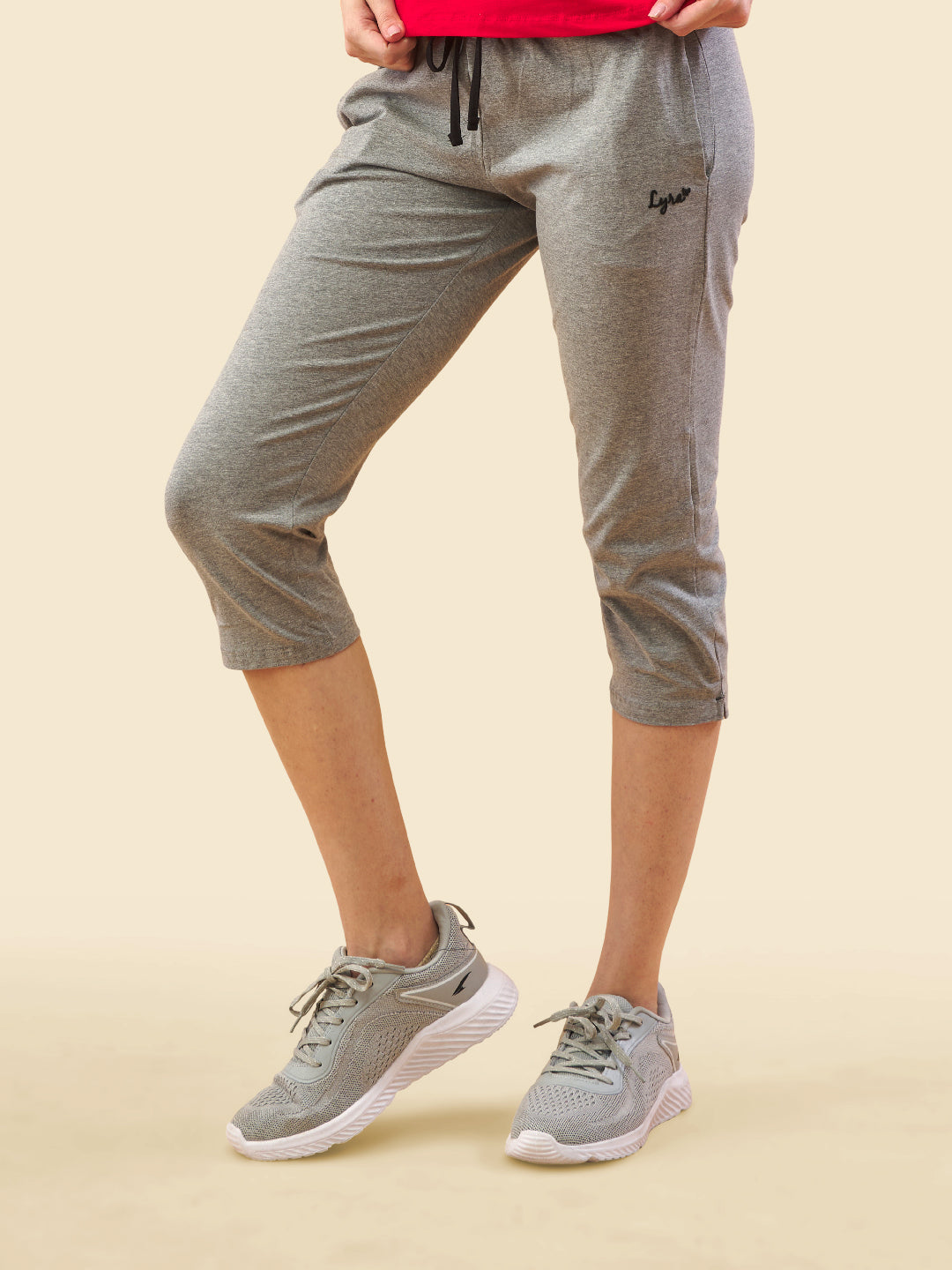 Grey 3/4 Capri Track Pant #302