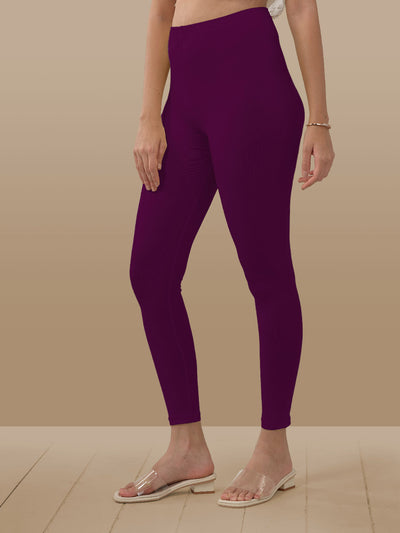 Purple Ankle Length Leggings