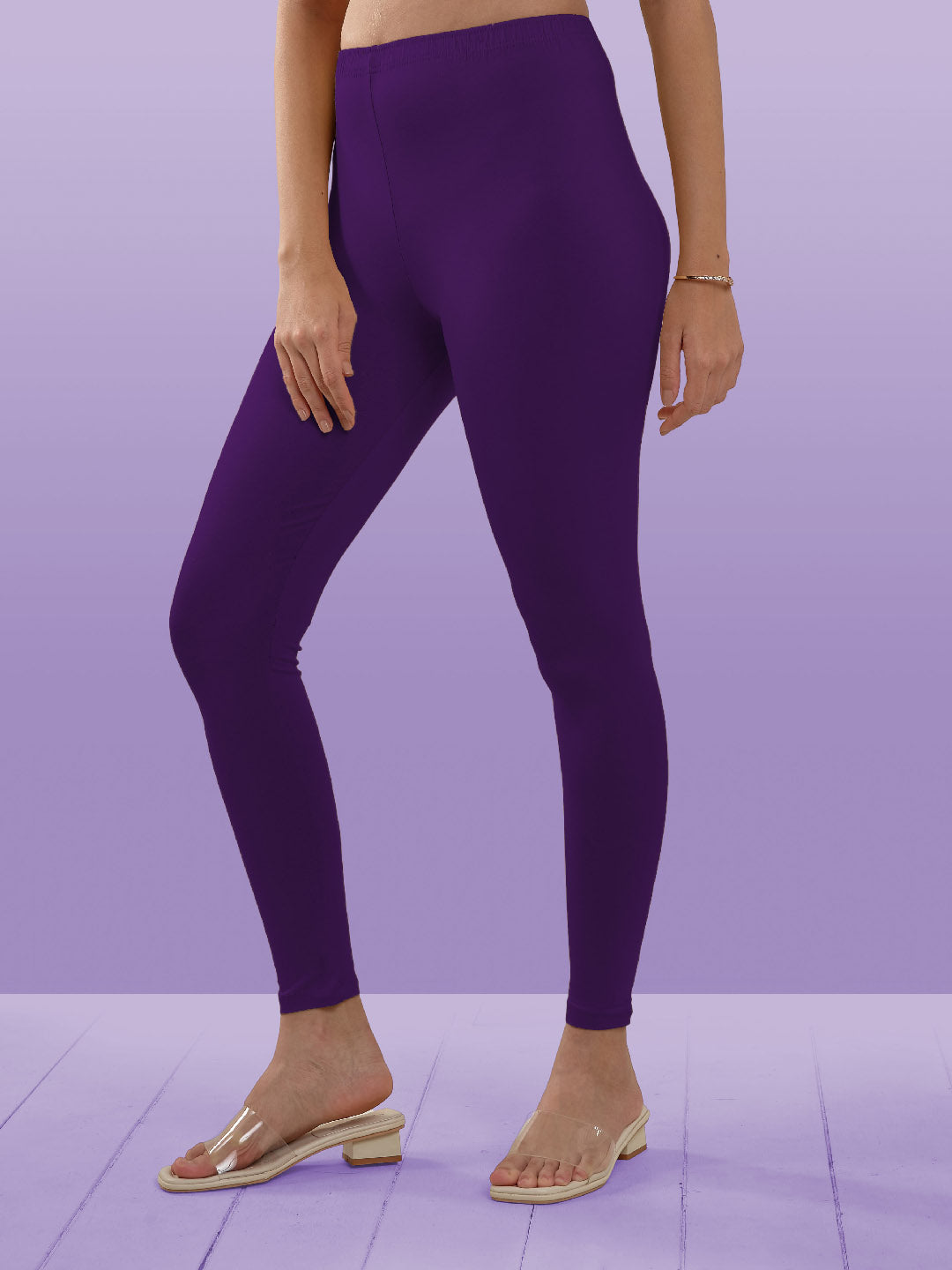 Purple Ankle Length Leggings