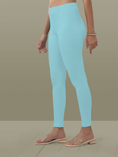 Blue Ankle Length Leggings