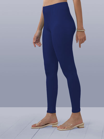 Blue Ankle Length Leggings