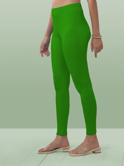 Green Ankle Length Leggings