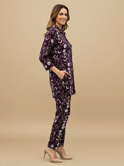 Lyra Women's Printed Premium Rayon B4 Co-ord Set