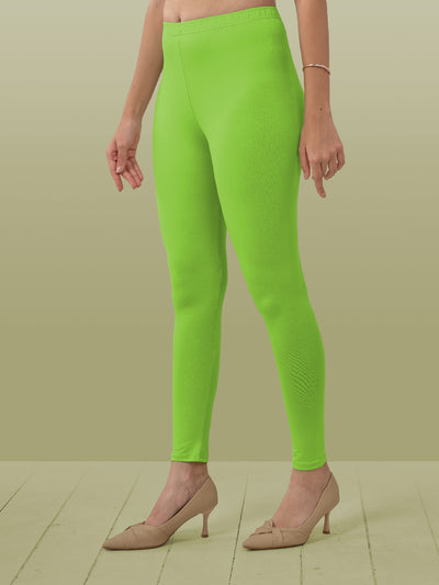 Green Ankle Length Leggings