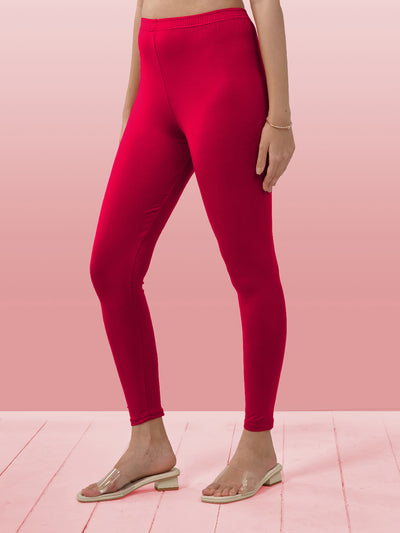 Dark Pink Ankle Length Leggings