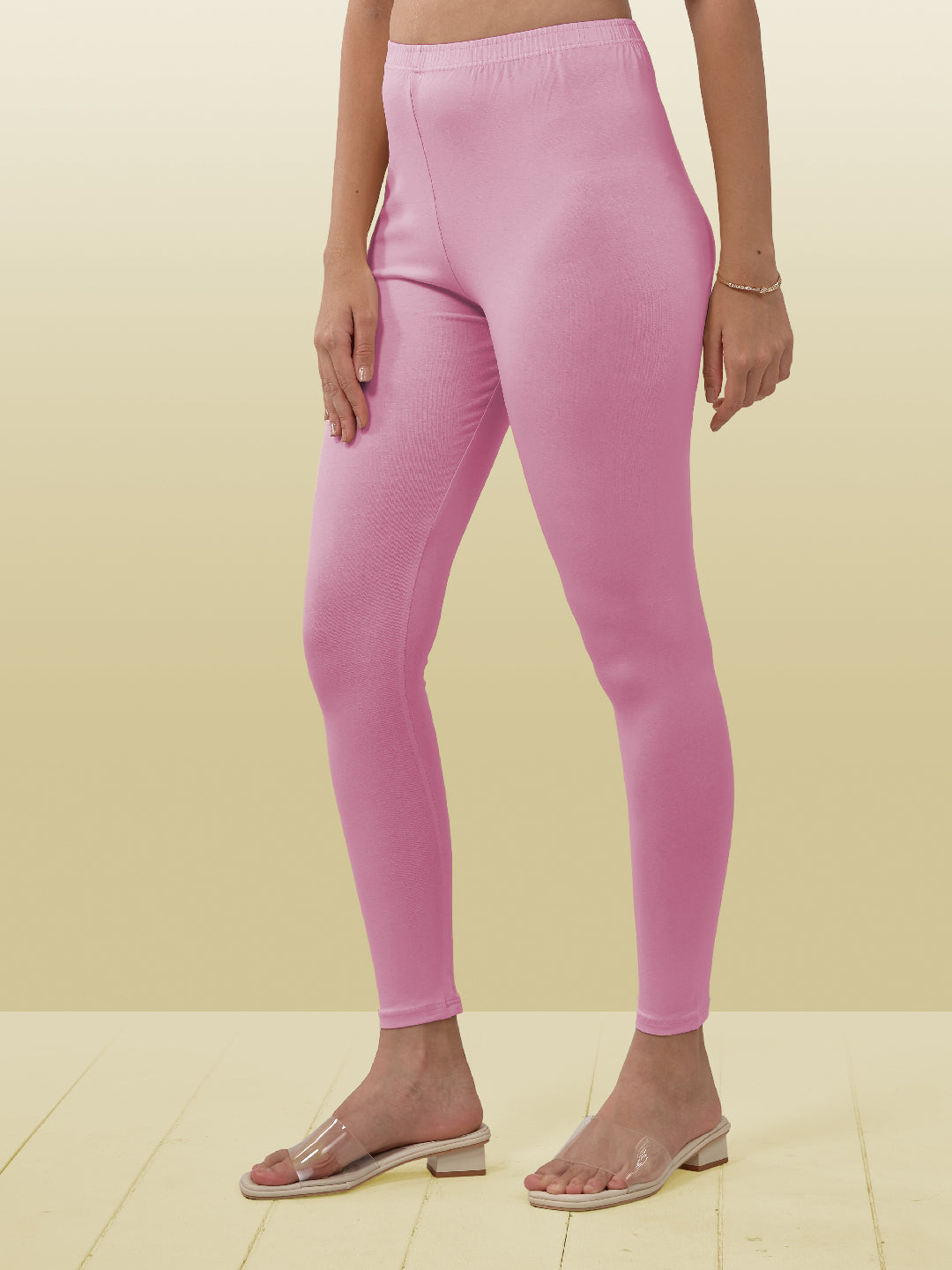 Pink Ankle Length Leggings